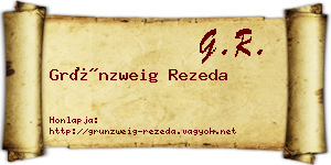 Grünzweig Rezeda névjegykártya